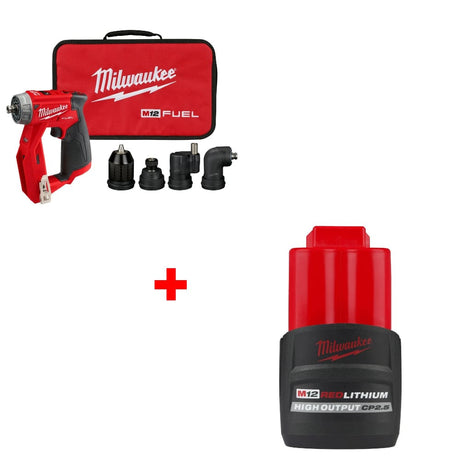 Milwaukee 2505-20 M12 FUEL Drill/Driver w/ FREE 48-11-2425 M12 Battery Pack