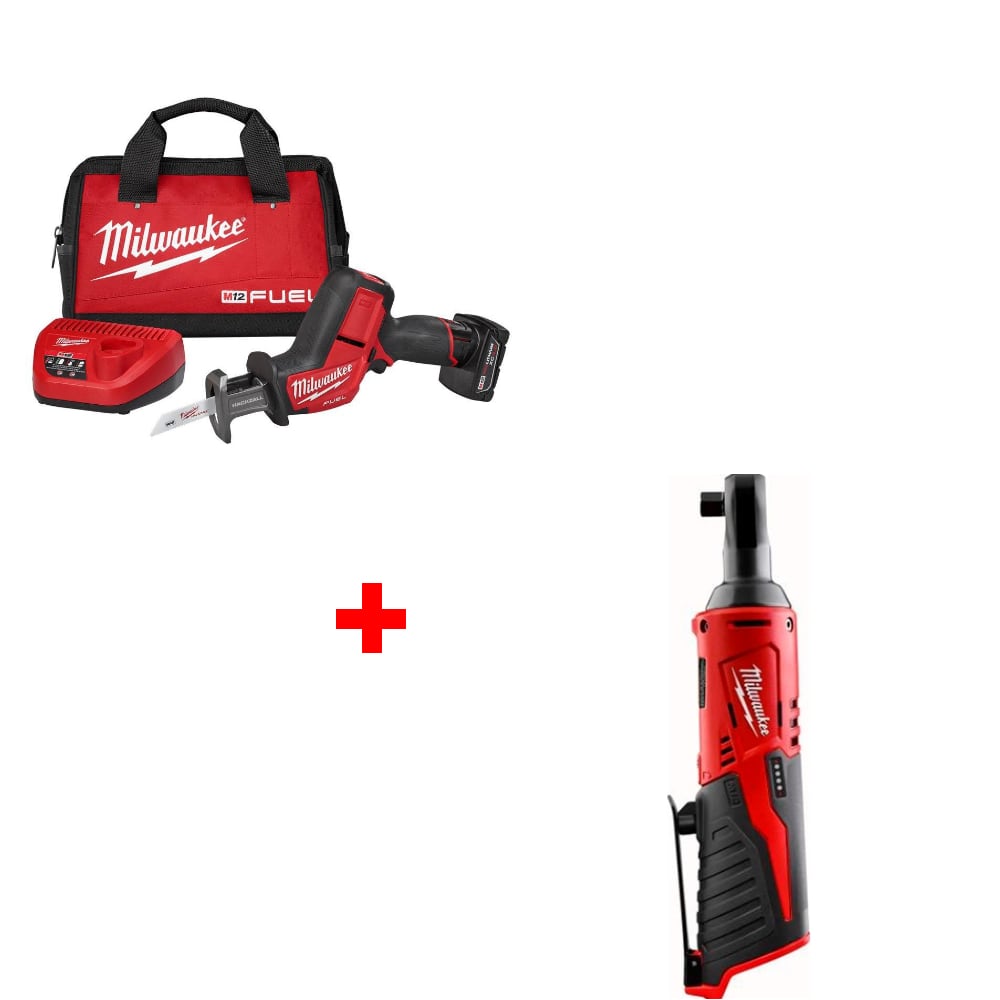 Milwaukee 2520-21XC M12 HACKZALL Recip Saw kit w/ FREE 2457-20 3/8" Ratchet