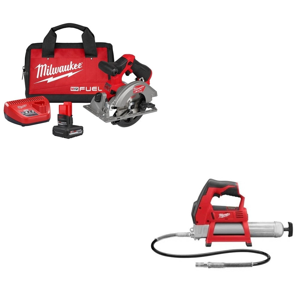 Milwaukee 2521-21HO M12 FUEL 5-3/8" Circular Saw W/ FREE 2446-20 Grease Gun
