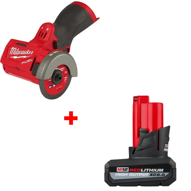 Milwaukee 2522-20 M12 FUEL 3" Cut Off Tool w/ FREE 48-11-2450 M12 Battery Pack