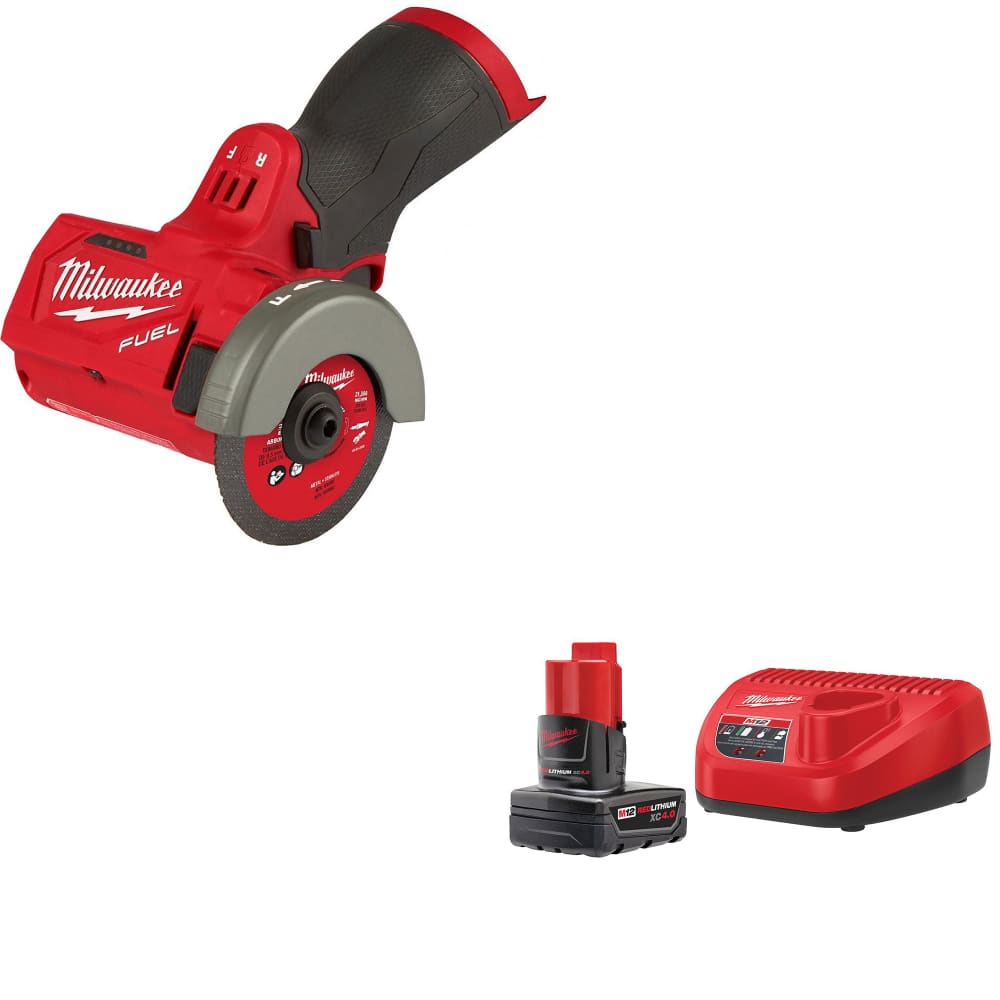 Milwaukee 2522-20 M12 FUEL 3" Cut Off Tool W/ 48-59-2440 XC4.0 Starter Kit