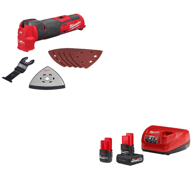 Milwaukee 2526-20 M12 FUEL Oscillating Multi-Tool W/ 48-59-2452S M12 Starter Kit