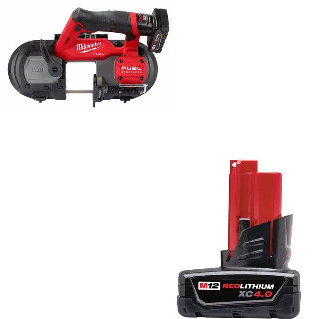 Milwaukee 2529-21XC M12 FUEL Band Saw Kit W/ 48-11-2440 M12 XC4.0 Battery Pack