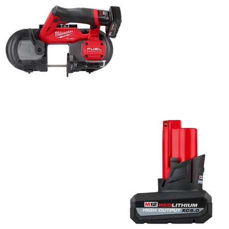 Milwaukee 2529-21XC M12 FUElLBand Saw Kit w/ FREE 48-11-2450 M12 Battery Pack