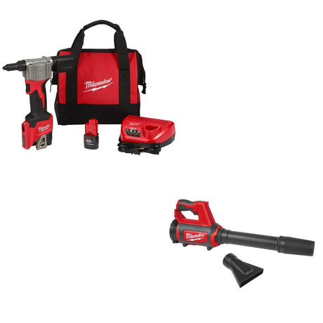 Milwaukee 2550-22 Rivet Tool Kit W/ FREE 0852-20 Spot Blower