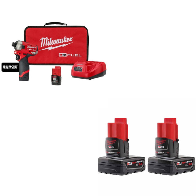 Milwaukee 2551-22 M12 Hydraulic Driver Kit W/ FREE 48-11-2412 Battery Pack