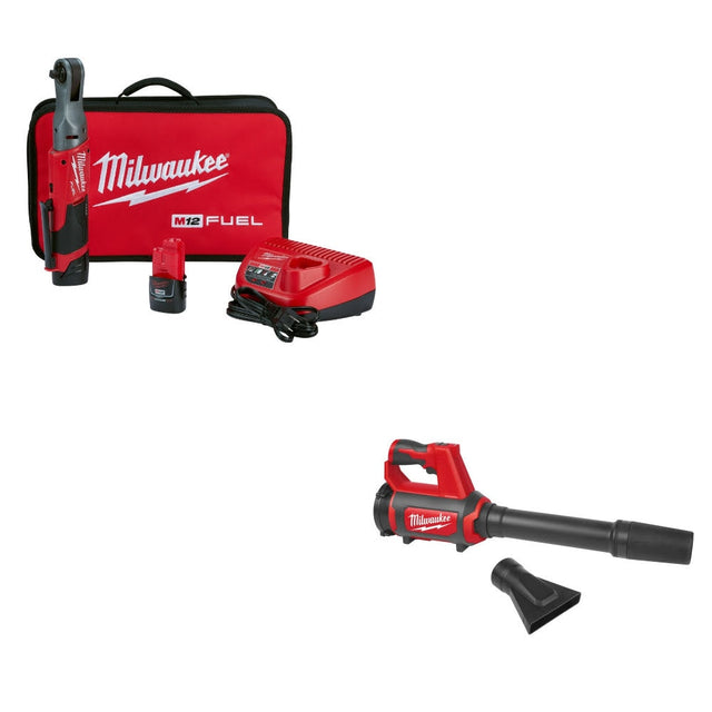 Milwaukee 2557-22 Ratchet Kit W/ FREE 0852-20 Spot Blower