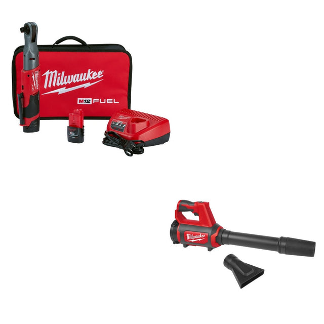 Milwaukee 2558-22 Ratchet Kit W/ FREE 0852-20 Spot Blower