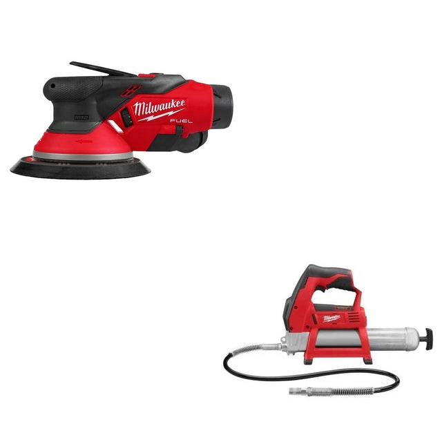 Milwaukee 2584-22CX M12 FUEL 6" Random Orbital Sander (3/32") W/ FREE 2446-20 Grease Gun