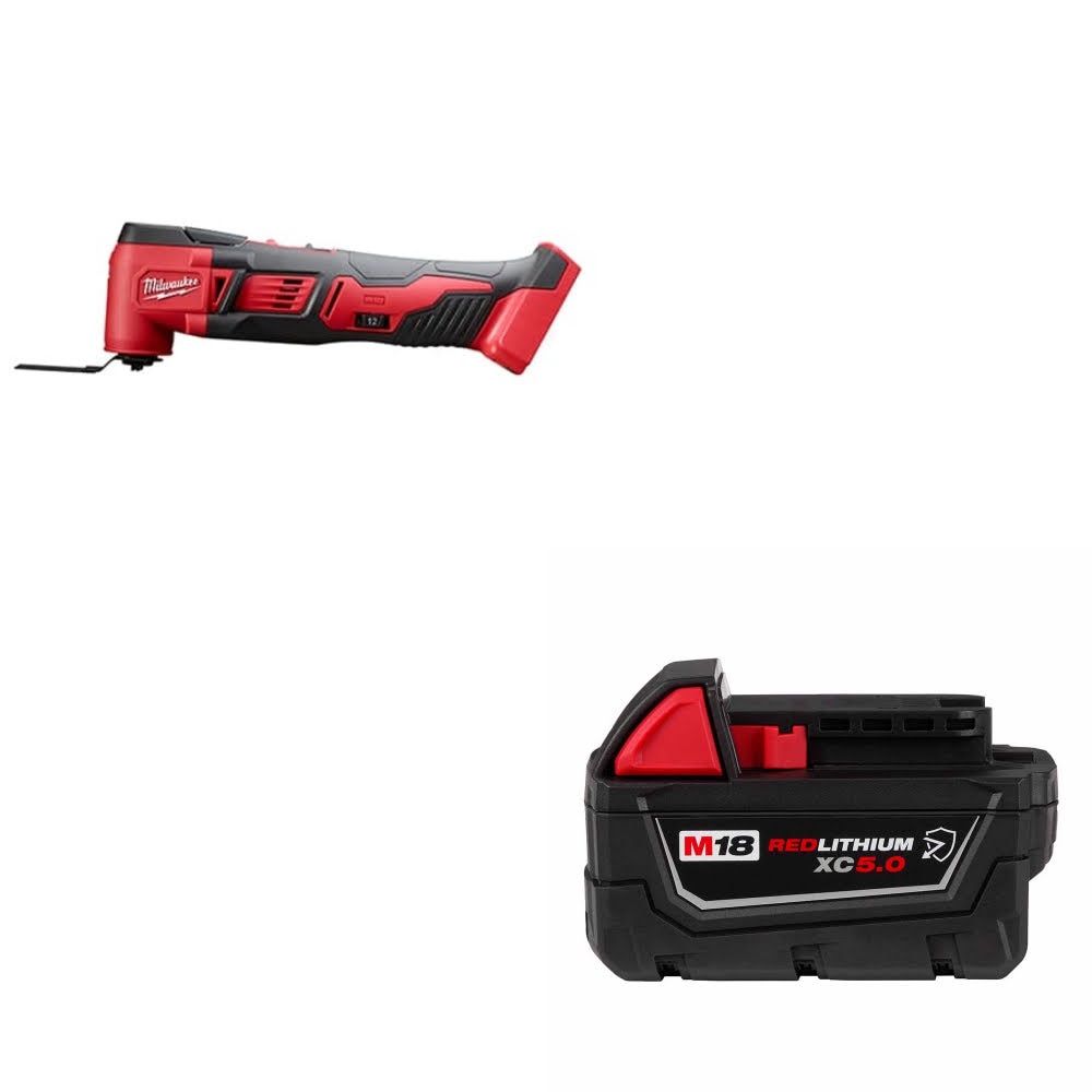 Milwaukee 2626-20 M18 Oscillating Multi-Tool W/ 48-11-1850R M18 XC5.0 Battery