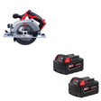 Milwaukee 2630-20 M18 18V 6-1/2" Circ Saw W/ 48-11-1852 M18 XC5.0 Battery, 2Pk