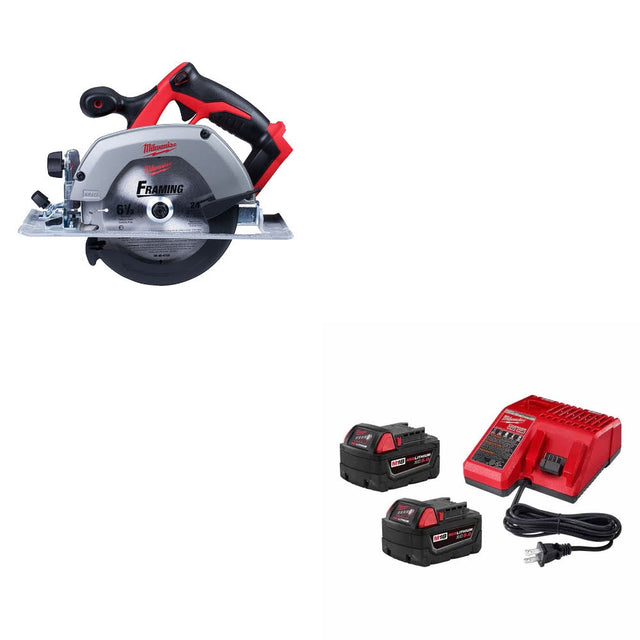 Milwaukee 2630-20 M18 18V 6-1/2" Circ Saw W/ 48-59-1852B M18 18V Starter Kit