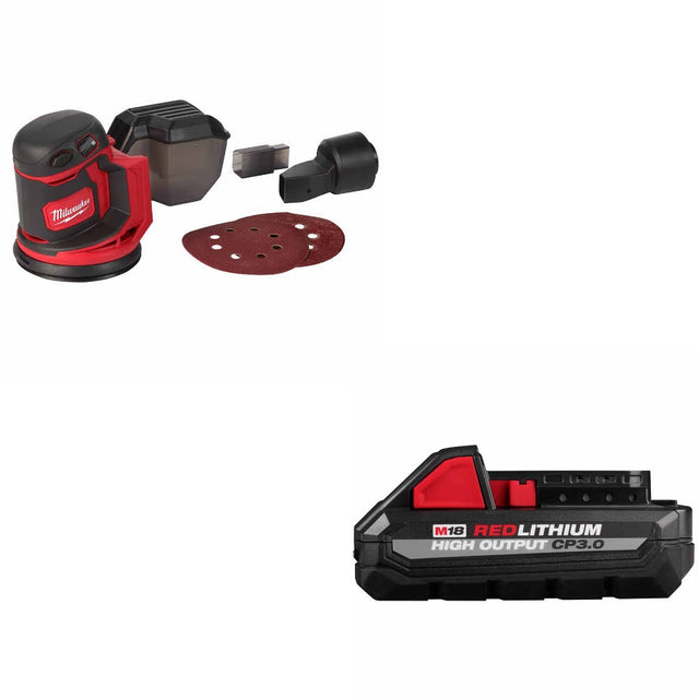 Milwaukee 2648-20 M18 Random Orbit Sander W/ 48-11-1835 M18 CP3.0 Battery