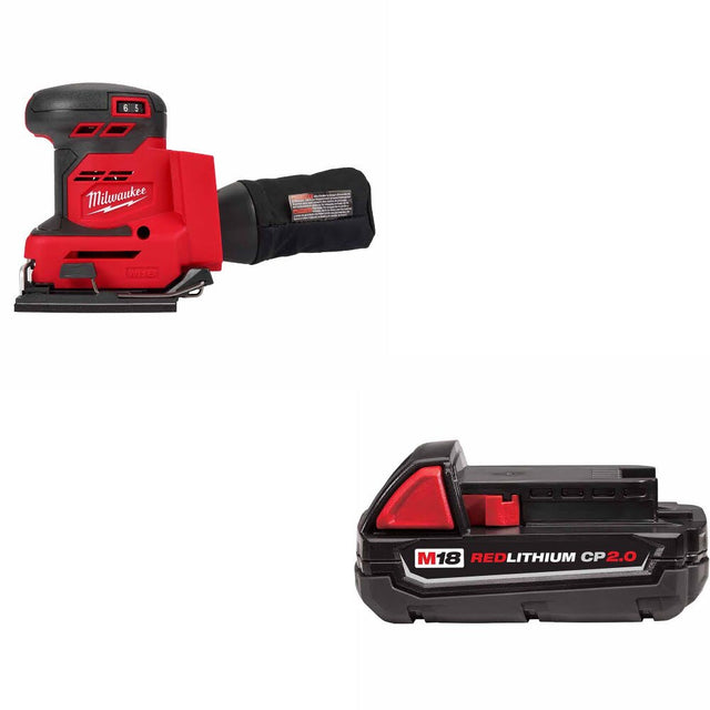 Milwaukee 2649-20 Sheet Sander Kit W/ FREE 48-11-1820 Battery Pack
