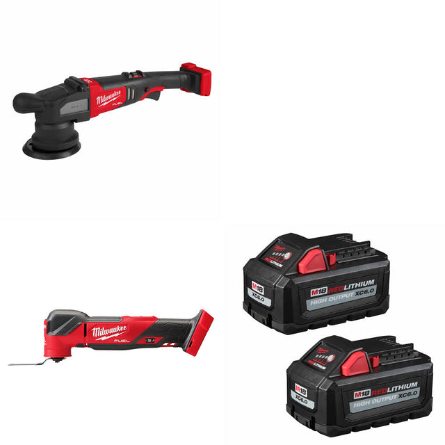 Milwaukee 2684-20 M18 FUEL Polisher W/ 2836-20 M18 Multi-Tool & FREE Battery-2Pk