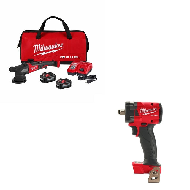 Milwaukee 2684-22HD M18 FUEL 15mm Random Orbital Polisher W/ FREE 2855-20 Impact Wrench
