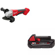 Milwaukee 2686-20 M18 4-1/2"/5" Grinder W/ 48-11-1820 M18 2.0 Battery Pack
