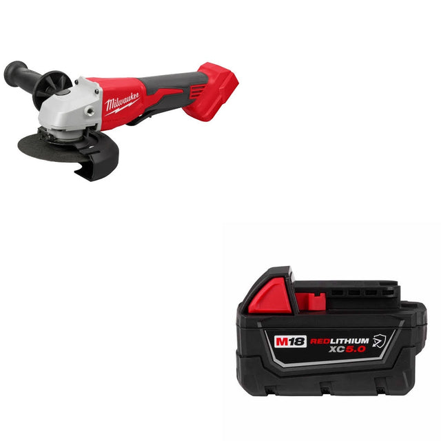 Milwaukee 2686-20 M18 4-1/2"/5" Cut-Off Grinder W/ 48-11-1850R M18 XC5.0 Battery