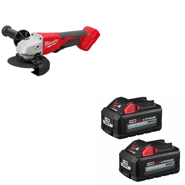 Milwaukee 2686-20 M18 4-1/2"/5" Grinder W/ 48-11-1862 M18 XC6.0 Battery, 2 Pack