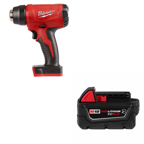 Milwaukee  2688-20 M18 Heat Gun, Bare Tool W/ 48-11-1850R M18 XC5.0 Battery