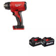 Milwaukee  2688-20 M18 Heat Gun, Bare W/ 48-11-1868 M18 18V Battery, 2 Pack