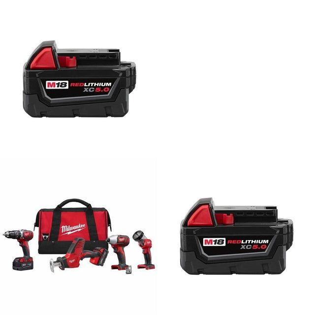 Milwaukee 2695-24 M18 4-Tool Combo W/ FREE (2) 48-11-1850 M18 Battery