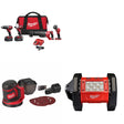 Milwaukee 2696-24 M18 4-Tool Combo Kit W/ FREE 2648-20 M18 Sander & Flood Light