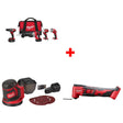 Milwaukee 2696-24 M18 Crdlss 4-Tool Comb Kit w Rdm Orbt Sndr & M18 Osc Mlti-Tool