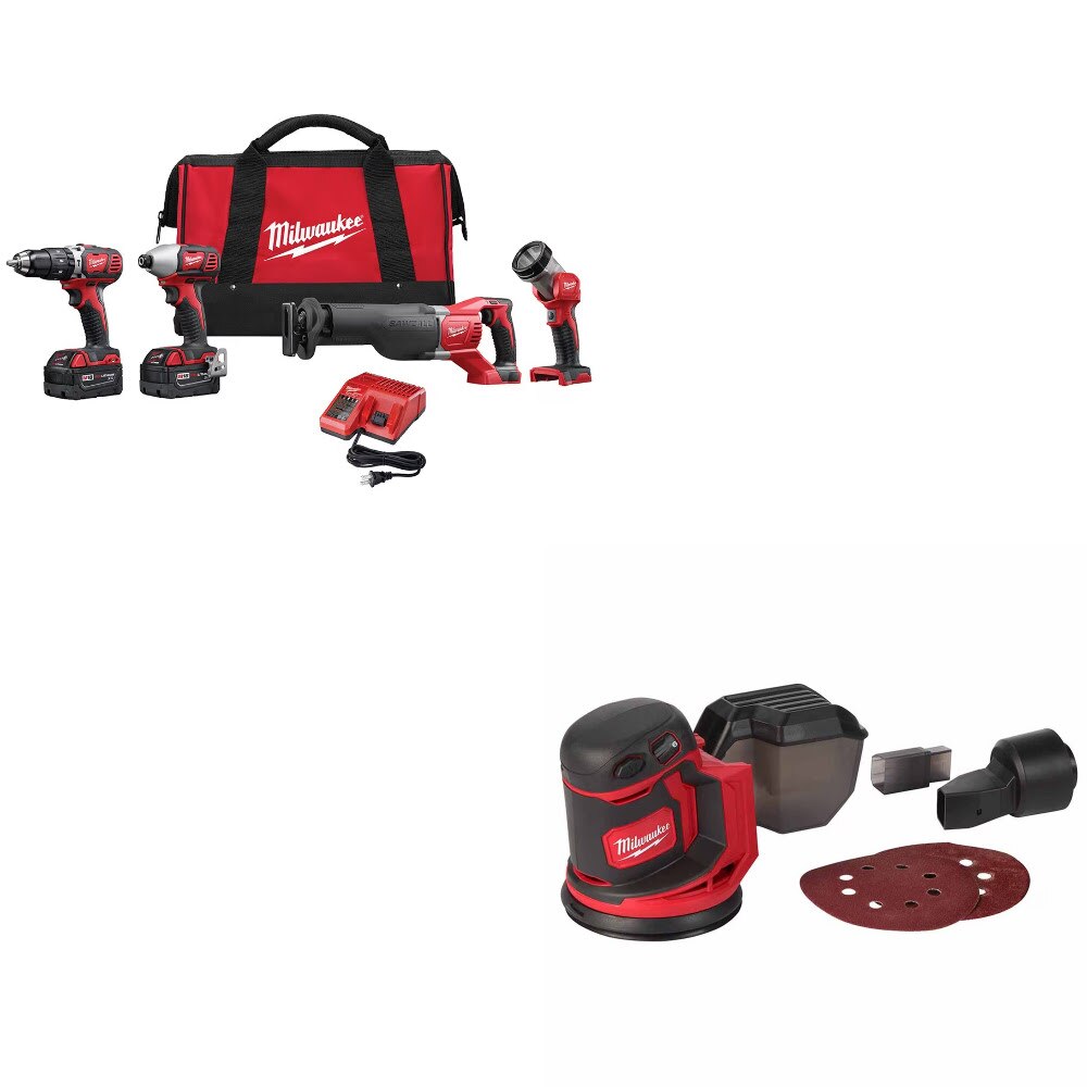 Milwaukee 2696-24 Combo Kit W/ FREE 2648-20 Orbit Sander