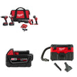 Milwaukee 2696-24 M18 4-Tool Combo Kit W/ FREE 48-11-1850 M18 Battery & Vacuum