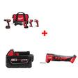 Milwaukee 2696-24 M18 Crdlss 4-Tool Cmb Kit w M18 5.0 Batt. & M18 Osc. Mlti-Tool