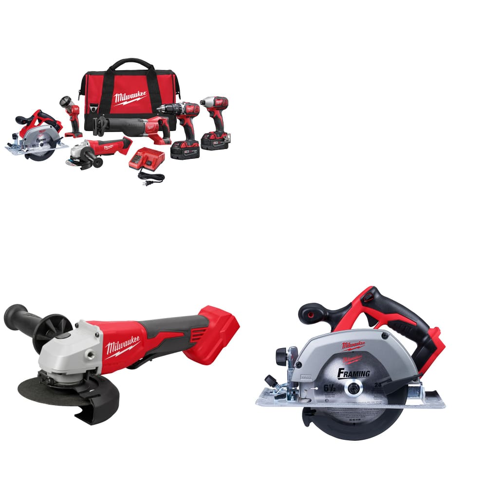 Milwaukee 2696-26 M18™ 6-Tool Combo Kit w/ FREE 2686-20 M18 Grinder & Circ Saw