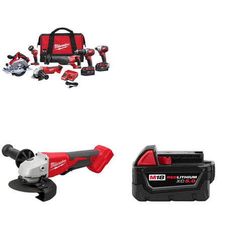 Milwaukee 2696-26 M18™ 6-Tool Combo Kit w/ FREE 2686-20 Grinder & Battery Pack