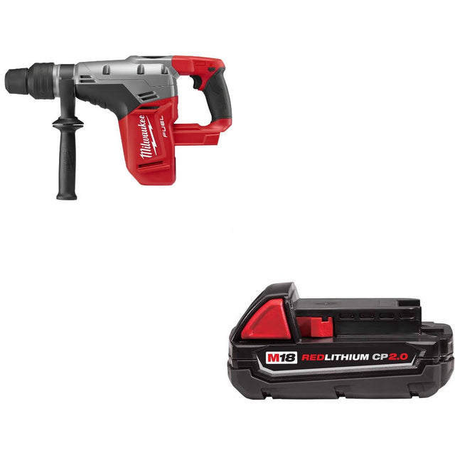 Milwaukee 2717-20 M18 FUEL Rotary Hammer W/ 48-11-1820 M18 2.0 Battery Pack