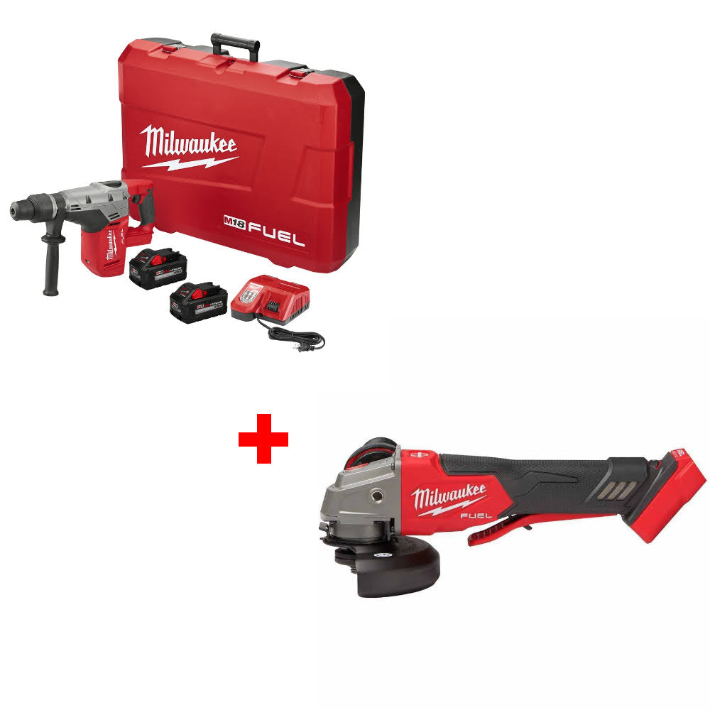 Milwaukee 2717-22HD M18 FUEL Rotary Hammer Kit W/ FREE 2888-20 M18 FUEL Grinder