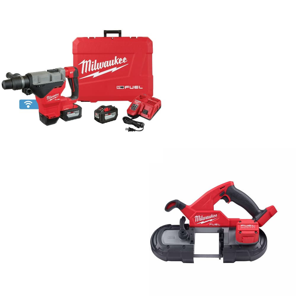 Milwaukee 2718-22HD M18 FUEL Rotary Hammer Kit W/ FREE 2829-20 M18 Band Saw