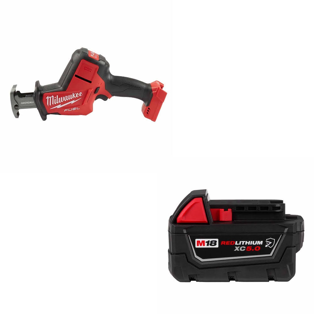 Milwaukee 2719-20 M18 FUEL Hackzall, Bare Tool W/ 48-11-1850R M18 XC5.0 Battery