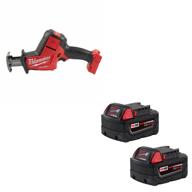 Milwaukee 2719-20 M18 FUEL Hackzall, Bare W/ 48-11-1852 M18 XC5.0 Battery, 2Pk