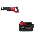 Milwaukee 2722-20 M18 FUEL Super SAWZALL W/ 48-11-1850R M18 XC5.0 Battery