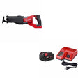 Milwaukee 2722-20 M18 FUEL Super SAWZALL W/ 48-59-1850 M18 XC5.0 Starter Kit