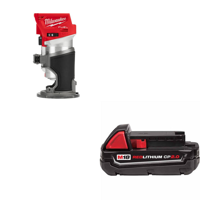 Milwaukee 2723-20 M18 FUEL Router, Bare Tool W/ 48-11-1820 M18 2.0 Battery Pack