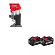 Milwaukee 2723-20 M18 FUEL Router, Bare W/ 48-11-1868 M18 18V Battery, 2 Pack