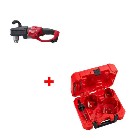 Milwaukee 2807-20 M18 FUEL Right Angle Drill w/ FREE 49-56-9280 7Pc Big Hawg