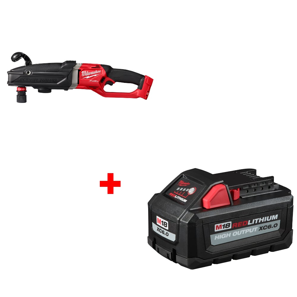 Milwaukee 2811-20 M18 Right Angle Drill w/ FREE 48-11-1865 XC6.0 Battery Pack