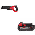Milwaukee  2821-20 M18 FUEL SAWZALL Recip Saw W/ 48-11-1820 M18 2.0 Battery Pack