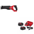 Milwaukee  2821-20 M18 FUEL SAWZALL Recip Saw W/ 48-59-1852B M18 18V Starter Kit