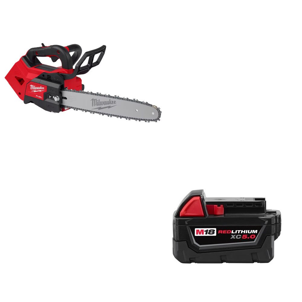 Milwaukee 2826-20T M18 FUEL 14" Chainsaw W/ 48-11-1850 M18 XC5.0 Battery Pack