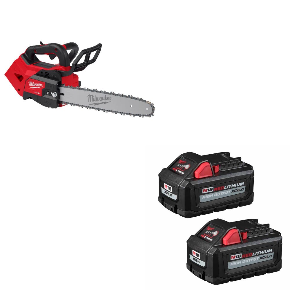 Milwaukee 2826-20T M18 FUEL 14" Chainsaw W/ 48-11-1862 M18 XC6.0 Battery, 2 Pack