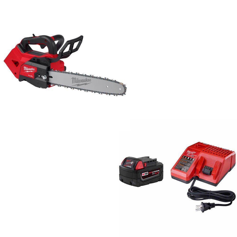 Milwaukee 2826-20T M18 FUEL 14" Chainsaw W/ 48-59-1850 M18 XC5.0 Starter Kit