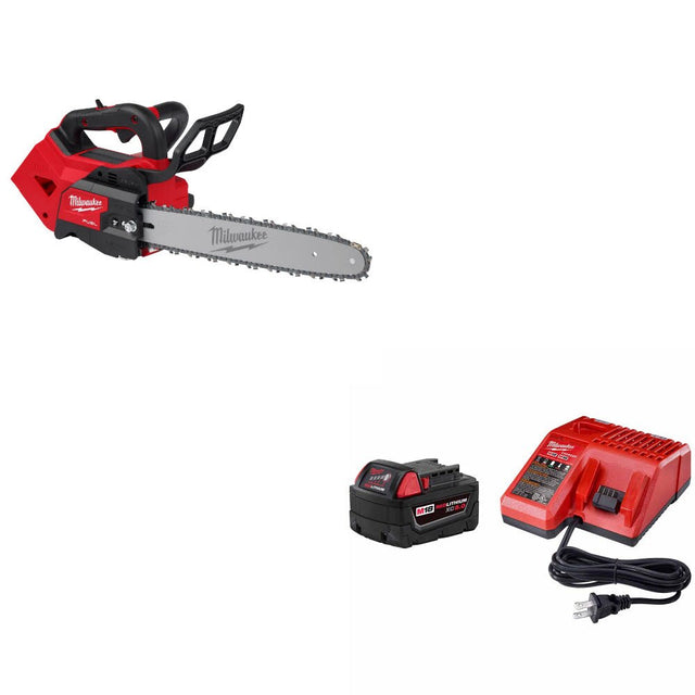 Milwaukee 2826-20T M18 FUEL 14" Chainsaw W/ 48-59-1850 M18 XC5.0 Starter Kit